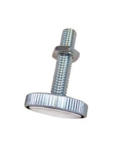 J.W. Winco 6N30LTA Series GN 339 Steel Leveling Mount with White Gliding Pad, Zinc Plated Finish, Metric Size, 29mm Base Diameter, M6 x 1.0 Thread Size, 30mm Thread Length: Vibration Damping Mounts: Industrial & Scientific