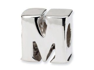 Reflections Sterling Silver Letter M Pandora Compatible Bead Charm: Pandora Charms Authentic By Pandora: Jewelry