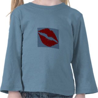 Girls' Fashion, Red Lips Pop Art, template Shirt