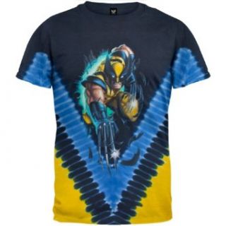 X Men Wolverine Rip Out Tie Dye T Shirt, Small Clothing