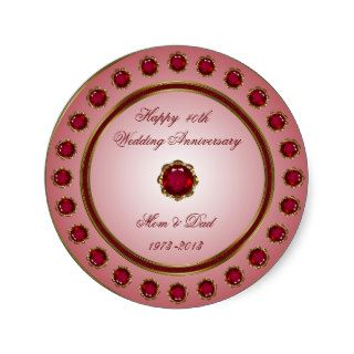 Ruby Wedding Anniversary Sticker
