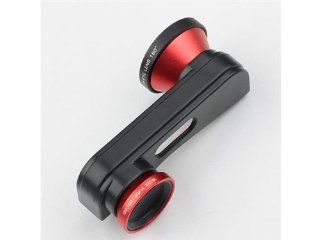 Fish Eye Lens Wide Angle Lens Macro Lens 3 in 1 Kit for Apple iPhone 5 (Red): Cell Phones & Accessories