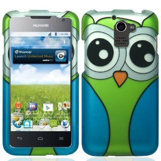 Green Blue Owl Hard Case Cover for Huawei Premia 4G M931 + Stylus Pen: Cell Phones & Accessories
