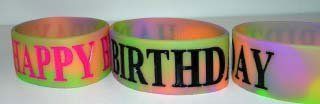 Happy Birthday Statement Band   Rubber Jewelry Stretch Bracelets Jewelry