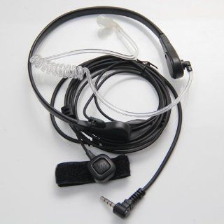 Throat Mic Microphone Covert Acoustic Tube Earpiece Headset With Finger PTT for Yaesu Vertex VX 3R 5R 210 210A Two Way Radio Walkie Talkie 1pin : Throat Mic Phone : GPS & Navigation