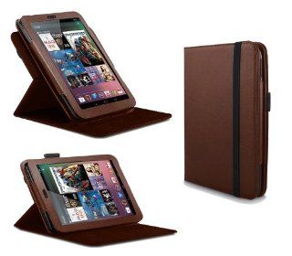 iTALKonline PADWEAR ADVANCED Executive BROWN ROTATING 360 DEGREES PORTRAIT / LANDSCAPE Wallet Case Cover Stand With SMART TILT and STYLUS PEN For Google Nexus 7 Android 4.1 7" Tablet 8GB / 16GB: Computers & Accessories
