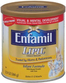 Enfamil Lipil Milk Based Infant Formula with Iron, Powder , 12.9 oz (366 g): Health & Personal Care