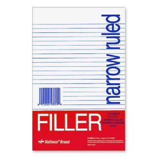 National Brand Filler Paper, Narrow Ruled, 8.5 X 5.5 Inches, 100 Sheets (13551)  Loose Binder Paper 