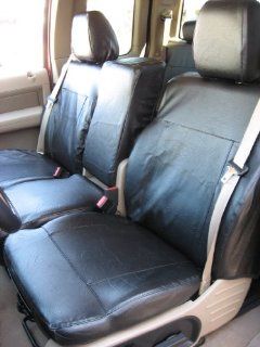 Exact Seat Covers, F369 L1, 2004 2008 Ford F150 XLT Regular or Super Cab Front 40/20/40 Split Seat Custom Exact Fit Seat Covers, Black Leatherette Automotive