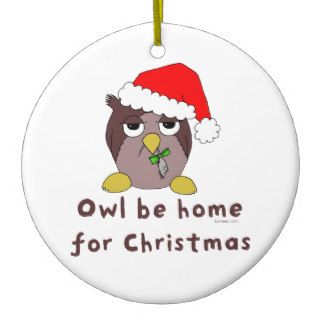 Owl Be Home Christmas Tree Ornaments