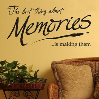 making memories quote wall sticker by making statements