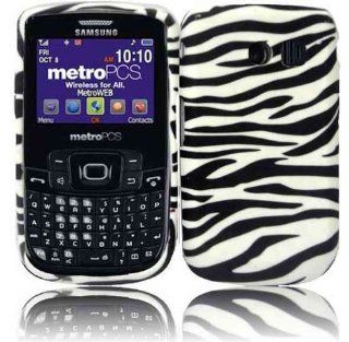 Zebra Hard Case Cover for Straight Talk Samsung R375C Cell Phones & Accessories