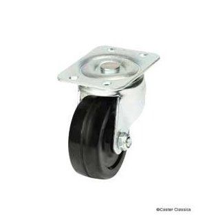 Caster Classics 2 inch Low Profile High Capacity Deluxe Rubber Wheel Plate Caster: Home Improvement