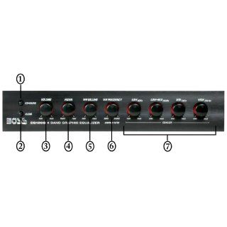 Boss EQ1208 4 Band Pre amp Equalizer with Subwoofer Output, Master Volume Control : Vehicle Equalizers : Car Electronics