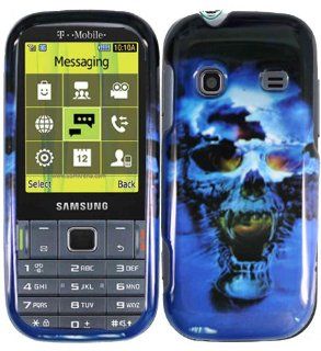 Blue Skull Hard Case Cover for Samsung Gravity TXT T379 Cell Phones & Accessories