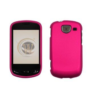 Rose Pink Rubberized Hard Case Cover for Verizon Samsung Brightside SCH U380: Cell Phones & Accessories
