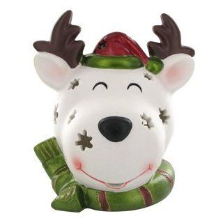 HomeReflections Porcelain Holiday Character Luminary with Timer   (Reindeer)   H168440 Software