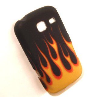 Samsung SCH S380c S380c Hard Black Flame Orange Yellow Case Skin Cover Mobile Phone Accessory: Cell Phones & Accessories