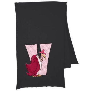 Pink Vulture Monogrammed "V" Scarves