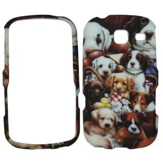 Puppies Faceplate Hard Case Protector for Tracfone Straight Talk Prepaid Cell Phone Samsung Sch s380c: Cell Phones & Accessories