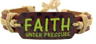 Faith Under Pressure Inspritational Youth Religious Adjustable Teens Bracelet Jewelry
