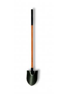 Nupla NC RP14LPY Power Pylon Round Point Shovel with Heavy Duty 14 Gauge Solid Back Blade and Butt Grip, 48" Solid Long Handle: Industrial & Scientific