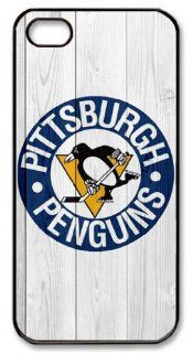 icasepersonalized Personalized Protective Case for iPhone 5   NHL Pittsburgh Penguins Wood Look: Cell Phones & Accessories