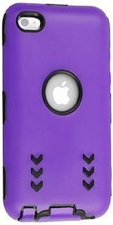 eForCity Hybrid Case for Apple iPod touch 4G, Black/Purple Arrow : MP3 Players & Accessories