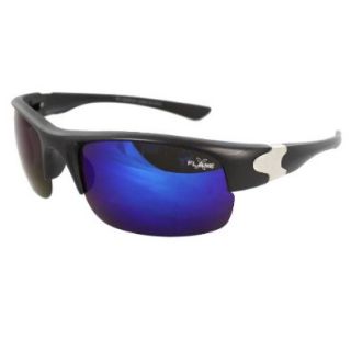 MLC xflame Eyewear Semi Rimless Sunglasses Black Frame Purple Lenses for Men and Women.: Shoes