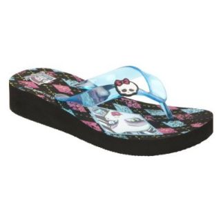 Monster High Girl's Flip Flop Sandal Frankiestein   Blue (11/12) Shoes