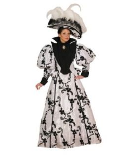 Women's Lacey Victorian Theater Costume Dress, White, Medium: Clothing