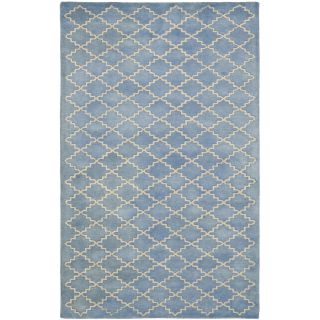 Safavieh Handmade Moroccan Chatham Light Blue Wool Rug (8 X 10)