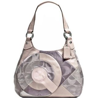 New Authentic COACH Signature Patchwork Taupe Leather Hobo Shoulder Bag w/COACH Receipt: Shoes