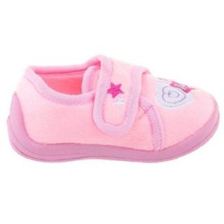 Peach Heart Velcro Slippers for Toddler Girls XL/11 12: Shoes