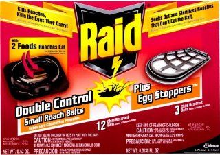 Raid Double Control  Small Roach Baits Plus Egg Stoppers  12 Count Boxes (Pack of 6): Health & Personal Care