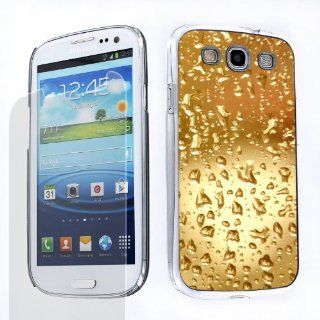 Duo Package: Hard Cover Case (Droplets/Gold) + One Tough Shield (TM) Clear Screen Protector for Samsung Galaxy S III S3: Cell Phones & Accessories