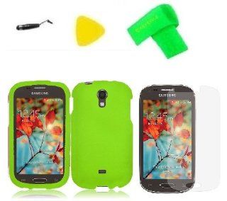 Green Hard Case Phone Cover + Extreme Band + Stylus Pen + LCD Screen Protector + Yellow Pry Tool for Samsung Galaxy Light T399 t 399 SGH T399 / Garda: Cell Phones & Accessories
