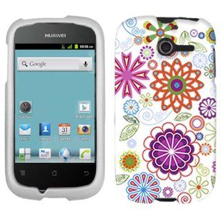 Huawei Ascend Y Flowerworks on White Hard Case Phone Cover: Cell Phones & Accessories