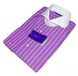 Polo Ralph Lauren Purple Label Mens Dress Shirt French Cuff Stripe 14.5 at  Mens Clothing store