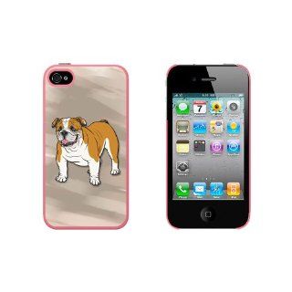 English Bulldog   Pet Dog Snap On Hard Protective Case for Apple iPhone 4 4S   Pink: Cell Phones & Accessories