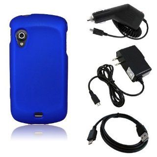Samsung Stratosphere 4G i405   Blue Hard Plastic Case Cover + Car Charger + Home/Travel Charger + USB Data Sync Cable [AccessoryOne Brand]: Cell Phones & Accessories