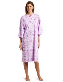World's Biggest Sleep Shirt Women's Henley Sleepshirt, Lilac Hearts, One Size Nightgowns
