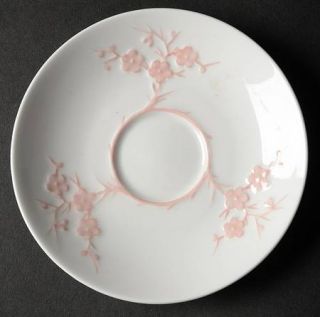 Spode Geisha Light Pink Saucer, Fine China Dinnerware   Blanche De Chine, Light
