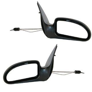 2000 2002 Ford Focus Manual Remote Unheated Rear View Mirrors Pair Set Left Driver AND Right Passenger Side (2000 00 2001 01 2002 02): Automotive