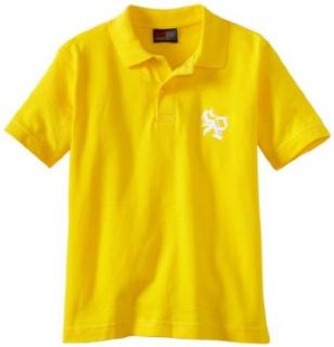 Southpole   Kids Boys 2 7 Solid Color Basic Logo Pique Polo Shirt, Yellow, Small Clothing