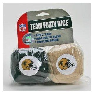 NFL New Orleans Saints Rearview mirror fuzzy dice : Toys And Games Dice : Sports & Outdoors