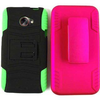 HTC EVO 4G LTE I01 Green Black Pink Case Cover New Protector Housing Skin Hard: Cell Phones & Accessories
