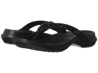 Crocs Capri Sequin Sandal Womens Sandals (Black)