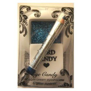 HARD CANDY Eye Candy Sparkle Cream Eye Shadow & Glitter Eye Liner ELECTRA (Turquoise Blue / AQUA MARINE COLOR) : Beauty