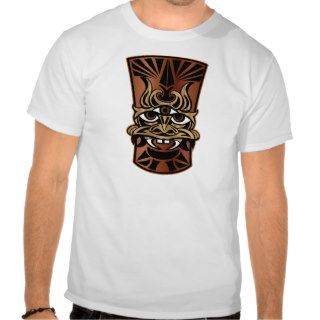 Tiki Polynesian Warrior Mask T Shirts